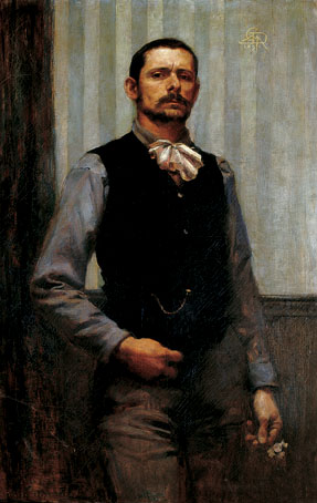Self-Portrait 1891 by George Desvallieres Private Collection